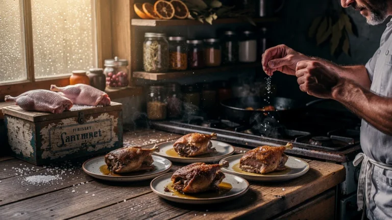 Cuisinier ratant quatre confits d'octobre à cause d'un mauvais salage des cuisses