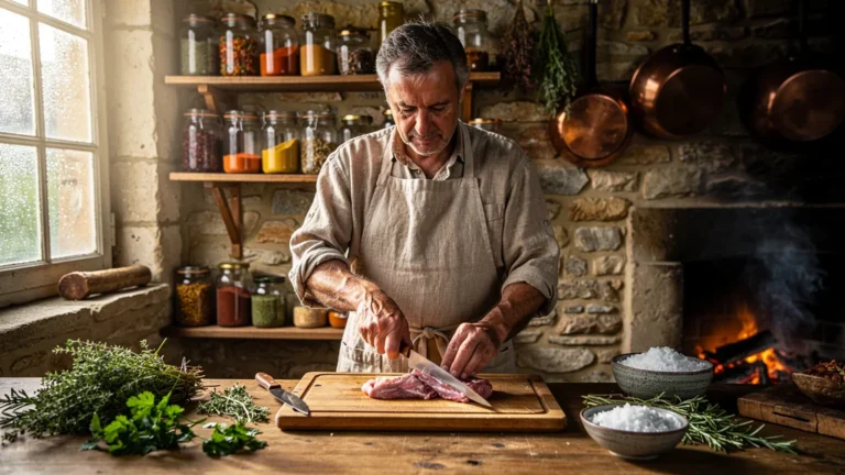 Cuisine traditionnelle d’un canardier à Saint-Geniès avec cuisson à froid du magret en 48h
