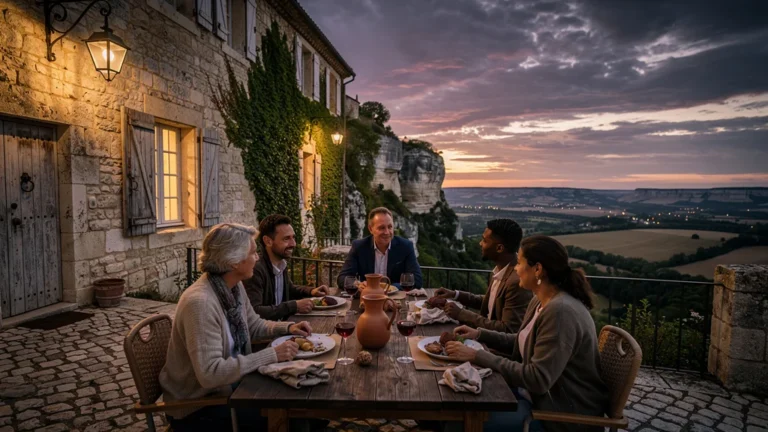 Soirée décevante à une table d'hôte de Domme comparée aux saveurs authentiques du causse