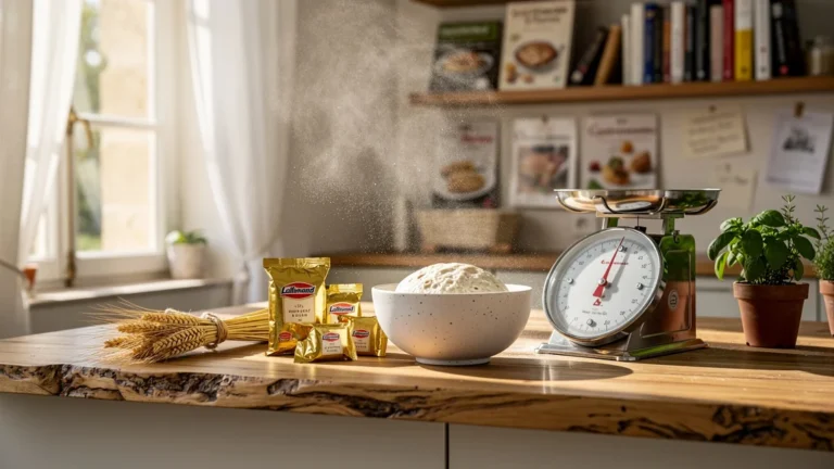 Cuisine moderne ensoleillée avec ingrédients Lallemand pour rédaction culinaire experte